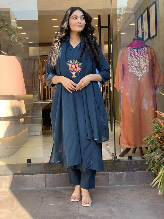 Multi floral Bluish dress