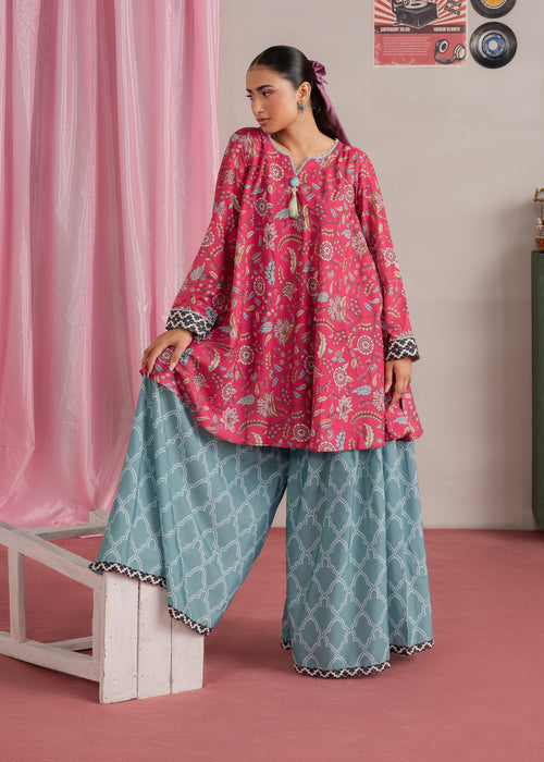 Aarini Seabreeze Floral Printed Sharara Set