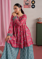 Aarini Seabreeze Floral Printed Sharara Set
