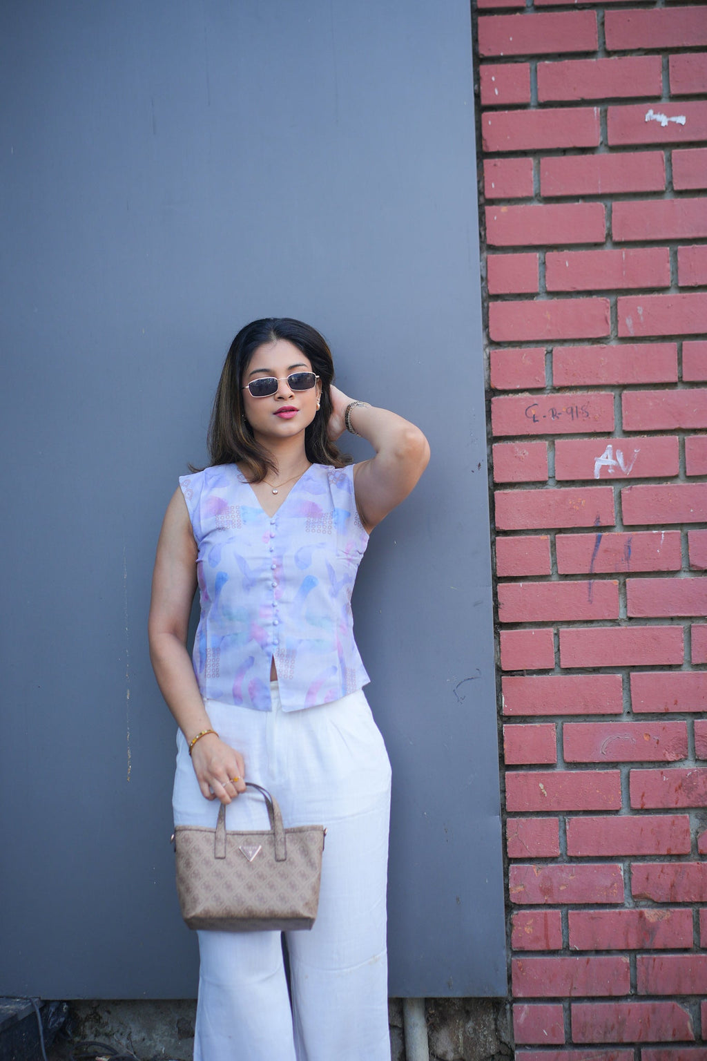 Cloud wave Vest top