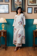 COFFEE CREAM A-LINE LINEN PAIR
