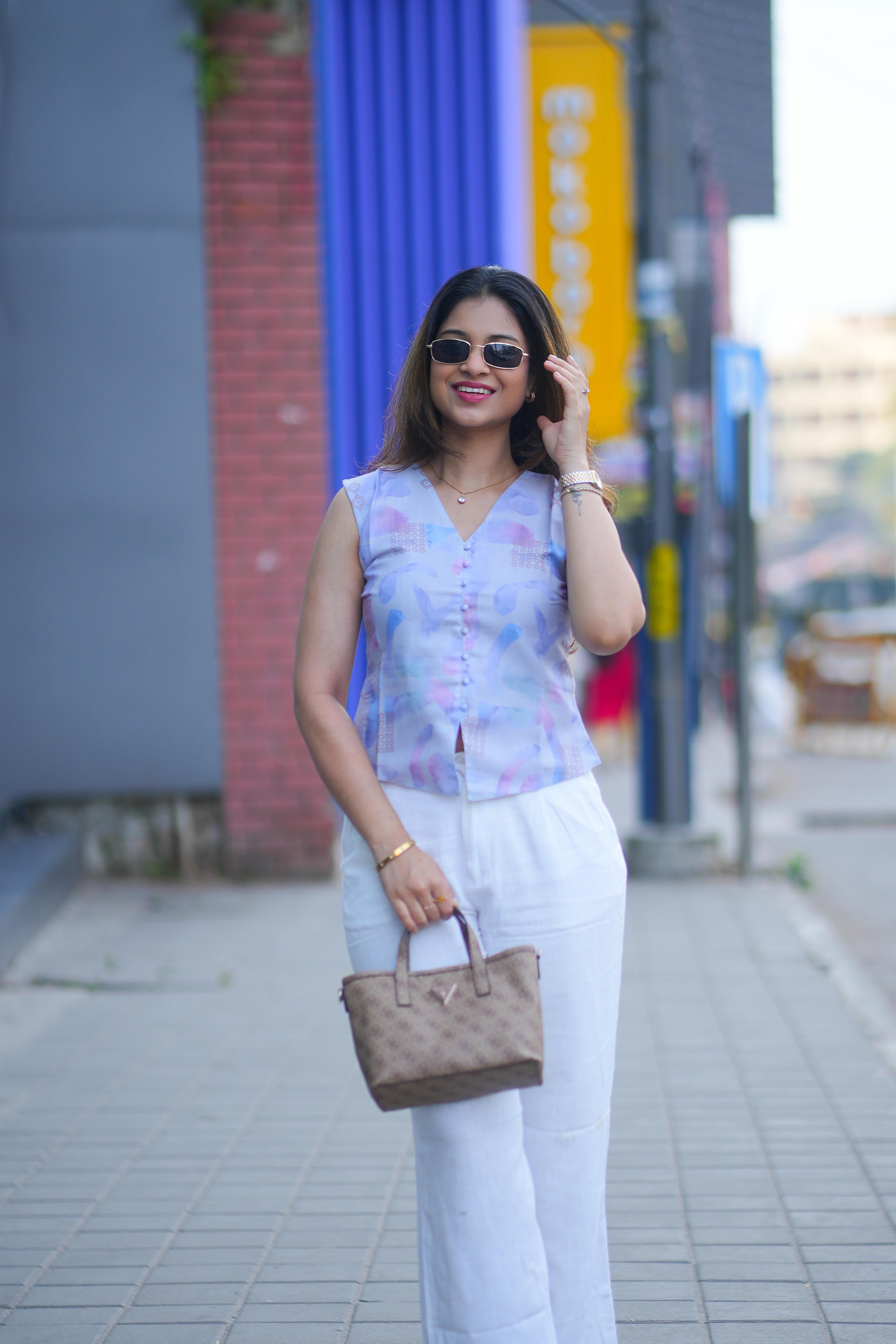 Cloud wave Vest top