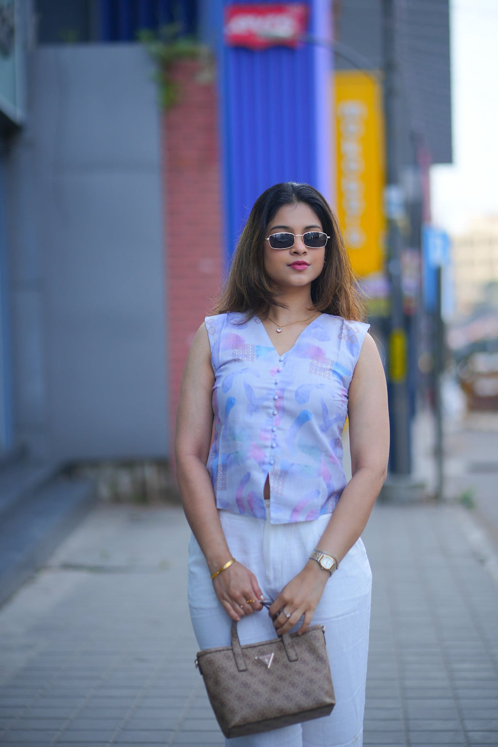 Cloud wave Vest top