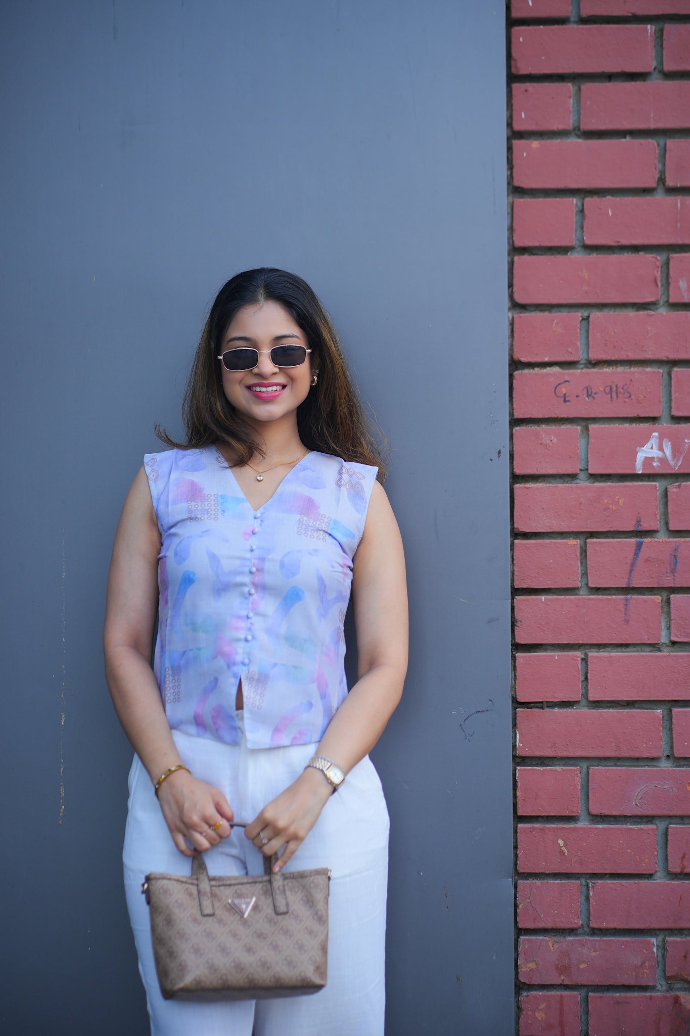 Cloud wave Vest top