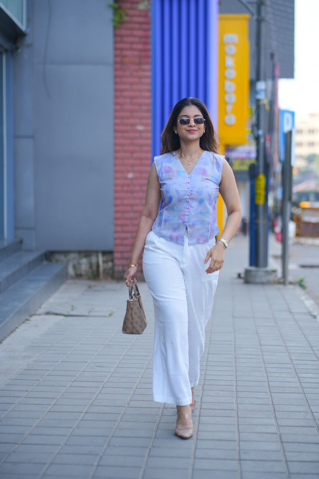 Cloud wave Vest top