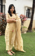 Ira Tissue Silk Kurti Dupatta Set