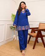Azure Garden Threadwork Cotton Co-ord
