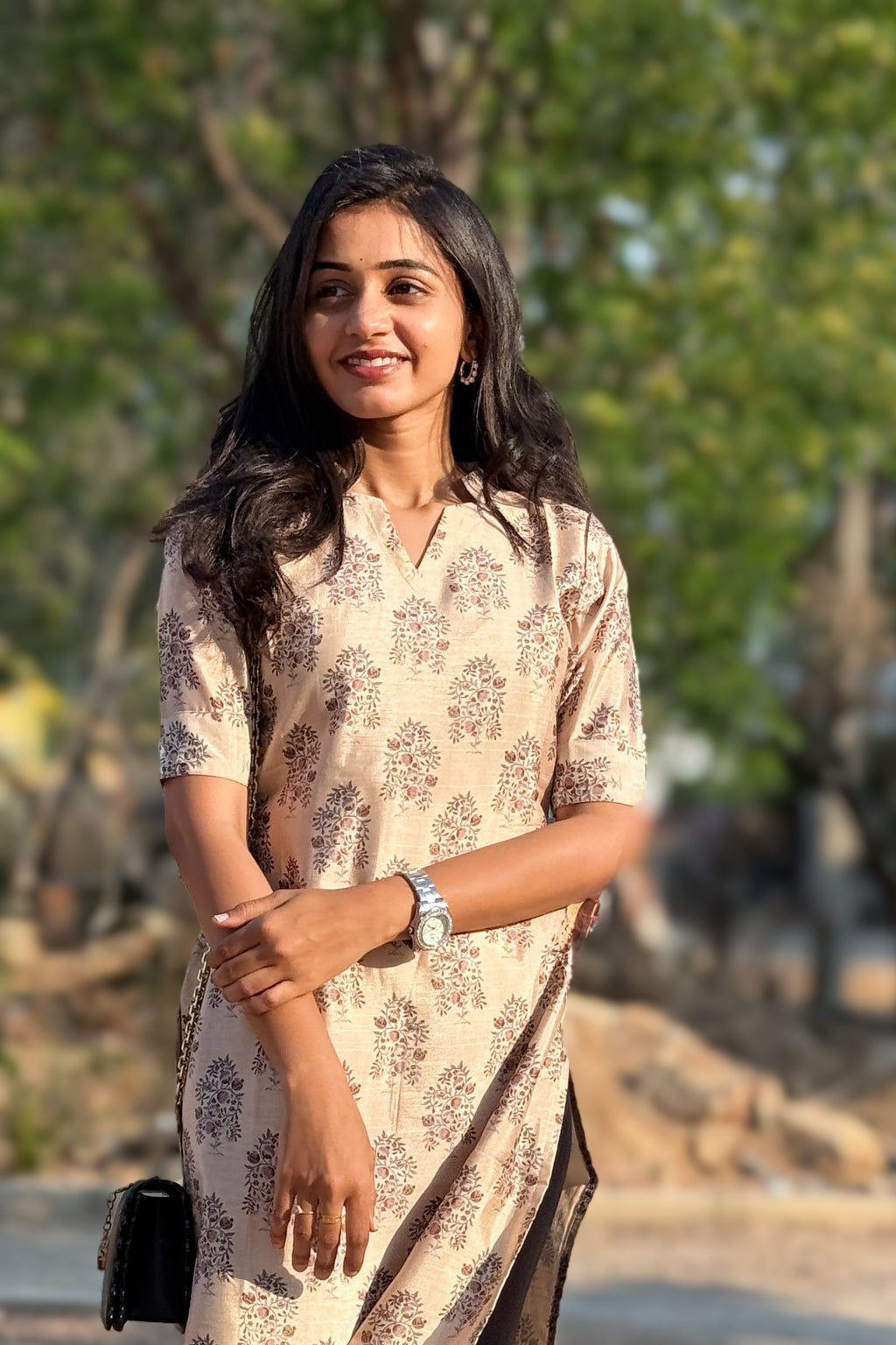 Tussar silk kurti