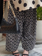 Inaya Polka Dot Kurta with Printed Palazzo Set