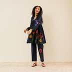 At The Florist's Cotton Co-ord Set - Black