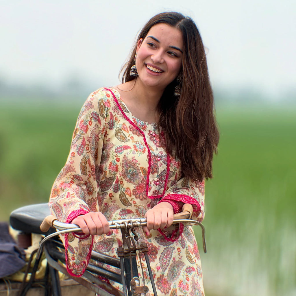 Aarini Floral Print Kurta Sharara Set