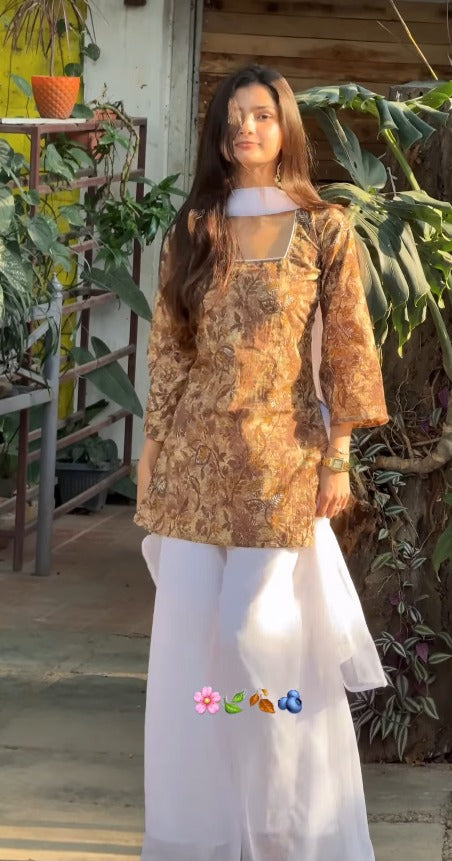 Jaipuri Soft Cotton Rayon Padded Top & Palazzo Set