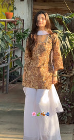 Jaipuri Soft Cotton Rayon Padded Top & Palazzo Set