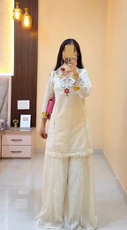 Noore Ivory Farshi Suit Set