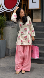 Ruhani Rose Floral Anarkali Set