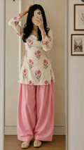 Ruhani Rose Floral Anarkali Set