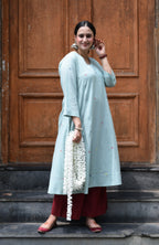 Sea Green Jamdani Phiran